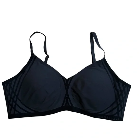 Honeylove CrossOver And Silhouette Bra Lot Of 2 Wire Free Sand Black Size XL
